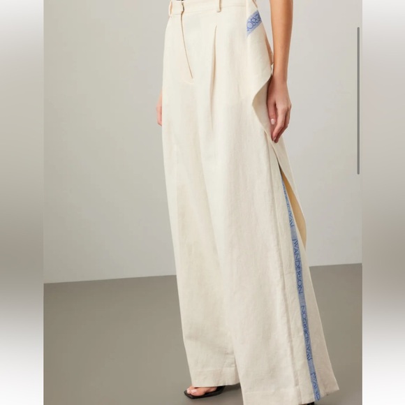 JW ANDERSON Cream Pants with Blue Detail - Picture 5 of 7